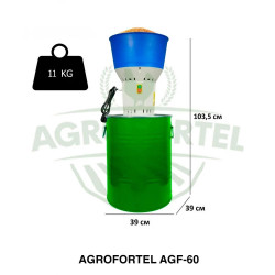Elektrický šrotovník na obilie AGF-60, 1,2 KW, 60 litrov, bazárový tovar