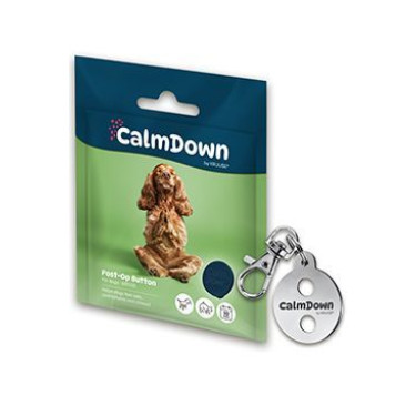 CalmDown Dog Tag Kit kovový prívesok+1gombík KRUUSE - PES