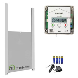 Komplet automatického otvárania a zatvárania kurníka JOSTechnik HK-Bat 23x34 D bazárový tovar