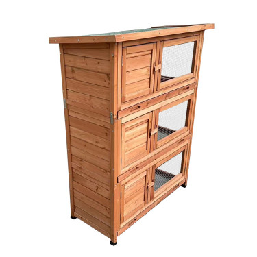 Drevená králikáreň NICE, 915 × 450 × 1160 mm, bazárový tovar 