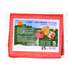 Vrece rašlový s úväzkom nosnosť 25kg červené 50x72cm 5ks