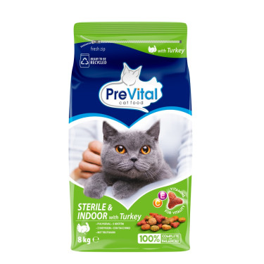 Granule pre mačky PreVital Mačka Sterile Morka 8 kg