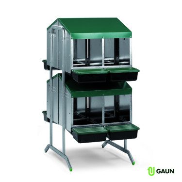 Znáškové hniezdo GAUN 10135 so zberným košíkom – 8-miestne na nožičkách