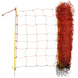 Sieť pre ovce, 50 m, oranžová, výška 108 cm, jednoduchý hrot