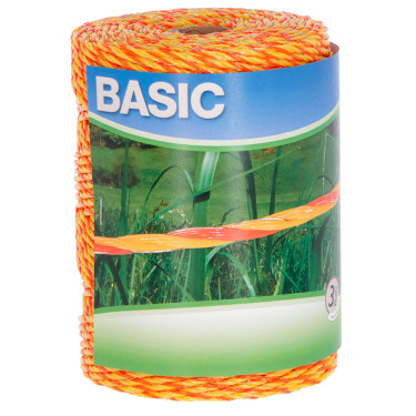 Ohradníkové lanko BASIC 250 m, 3 × 0,20 mm Niro, žltá/oranžová