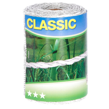 Ohradníkové lanko Classic (polywire) 250 m, biele, 6 × 0,20 Niro