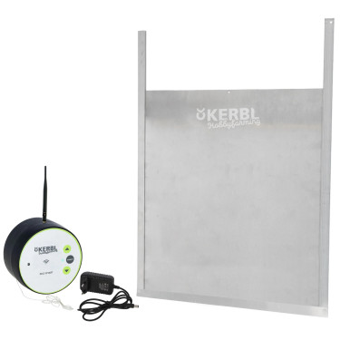 Automatické dvierka pre kurník Kerbl Duo Smart vrátane posuvných dvierok L, 430 x 400 mm