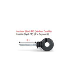 Izolátor čierny s skrutkou stredne odolný Black PP 32mm