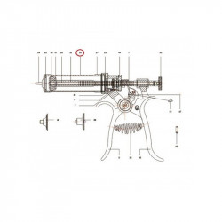 Valec sklenený pre poloautomat Roux-Revolver, 30 ml