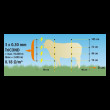 Sieť pre elektrické ohradníky na ovce Easynet 105 cm, 50 m, 1 hrot