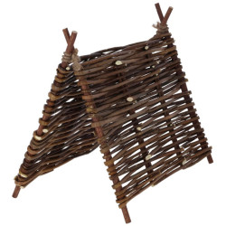 Domček pre králiky z prútia - prírodné teepee, 37 x 27 cm  