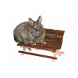 Lavička pre králiky, drevená, 30 x 15 x 18 cm