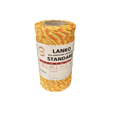 Lanko STANDARD pre el. ohradník, 3x0,20 mm Niro, 250 m, žlto-oranž.  