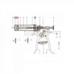 Sada tesnení pre poloautomat Roux-Revolver, 30 + 50 ml