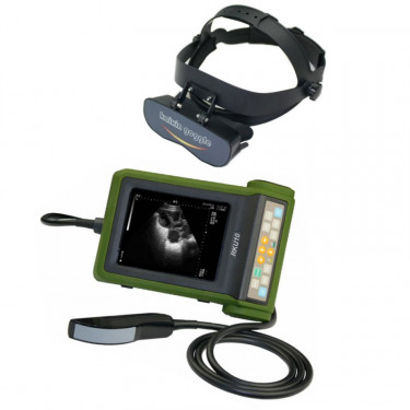 Veterinárny prenosný ultrazvuk RKU10 s rektálnou sondou a okuliarmi