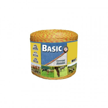 Lanko BASIC pre el. ohradník, 3 mm x 1000 m, 3x Ni 0,20 mm, žlto-oranž.