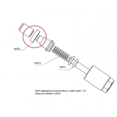 Tesnenie k napájačke korytové Mono, vnútorný závit, 1/2