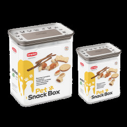 Box na maškrty pre psov a mačky, krémovo biela/svetlo hnedá, 2,2l