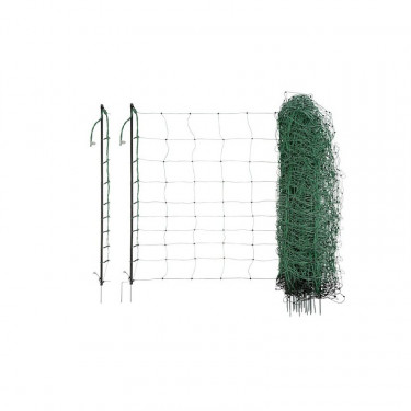 Sieť pre elektrické ohradníky na ovce Ovinet 108 cm, 50 m, Zelená