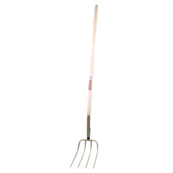 Vidle kované Erntekönig 4 hroty, 31 cm, s násadou 135 cm, zlaté  