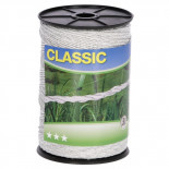 Lanko CLASSIC pre el. ohradník, 3 mm x 500 m, 6 x Ni 0,20 mm, biela