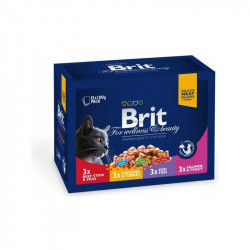 BRIT Premium Cat vrecko Family Plate 1200g (12x100g)