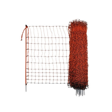 Sieť vodivá pre hydinu 106 cm, 50 m, oranžová  