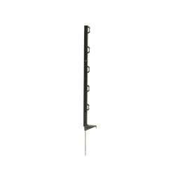 Stĺpik plastový pre elektrický ohradník, dĺžka 70 cm, 5 očiek, tmavo zelený