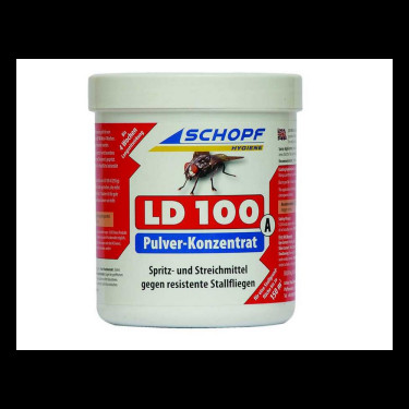 LD 100 A 1000g proti rezistentným muchám v stajni, insekticíd na muchy