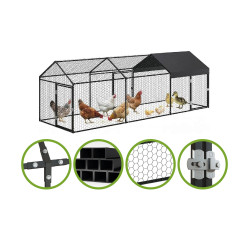 Kovový výbeh - vonkajšia klietka 3x1x1 m